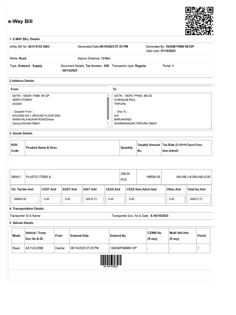 E-Way Bill System-1 | PDF | Public Finance | Taxes