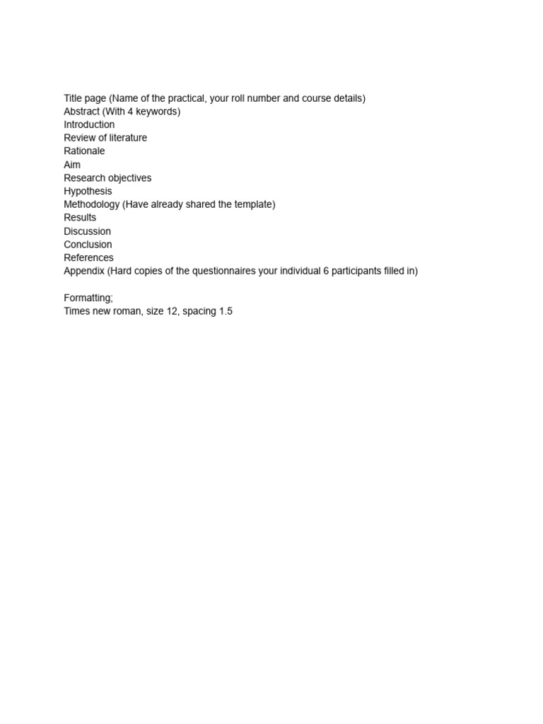 Practical Research Report Template | PDF
