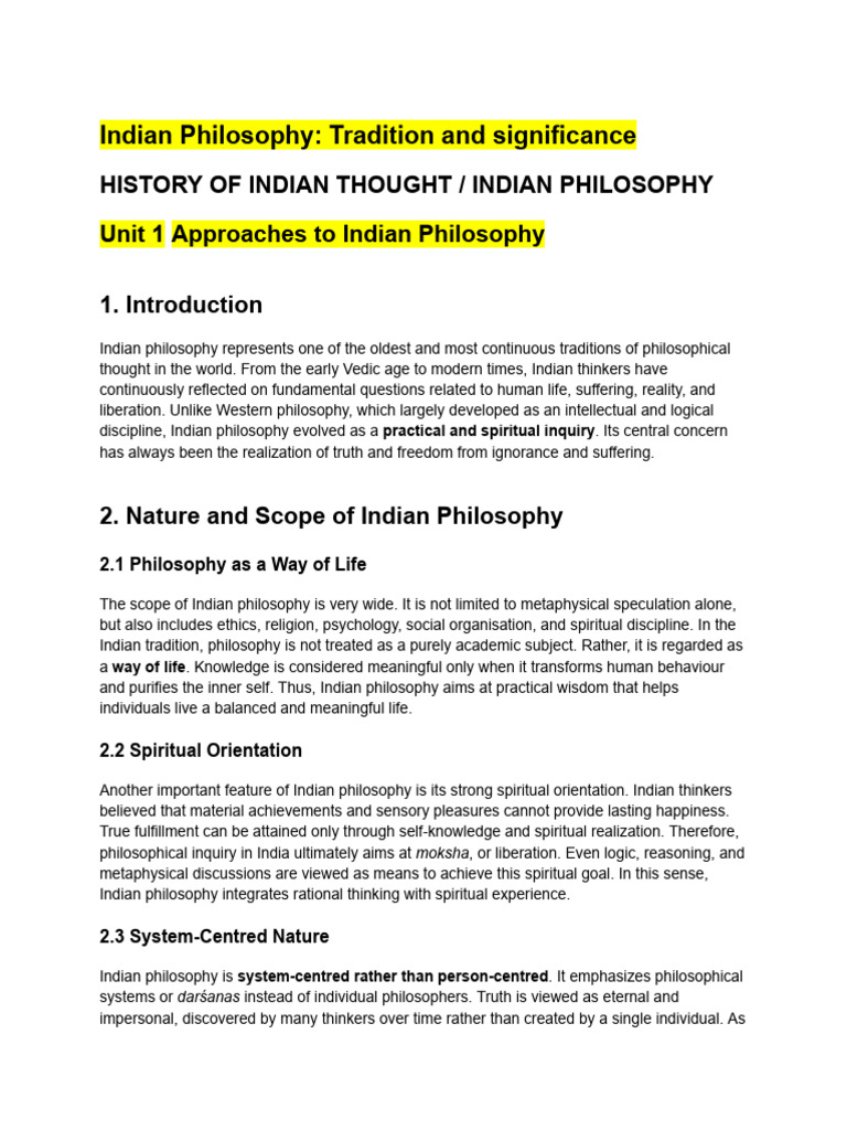 Overview of Indian Philosophy Concepts | PDF | Brahman | Indian Philosophy