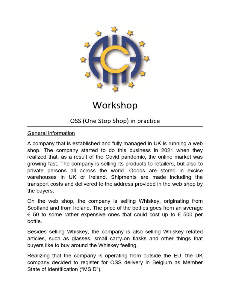 2118v4-Workshop Ws11 Oss Ioss Document | PDF | Retail | Excise