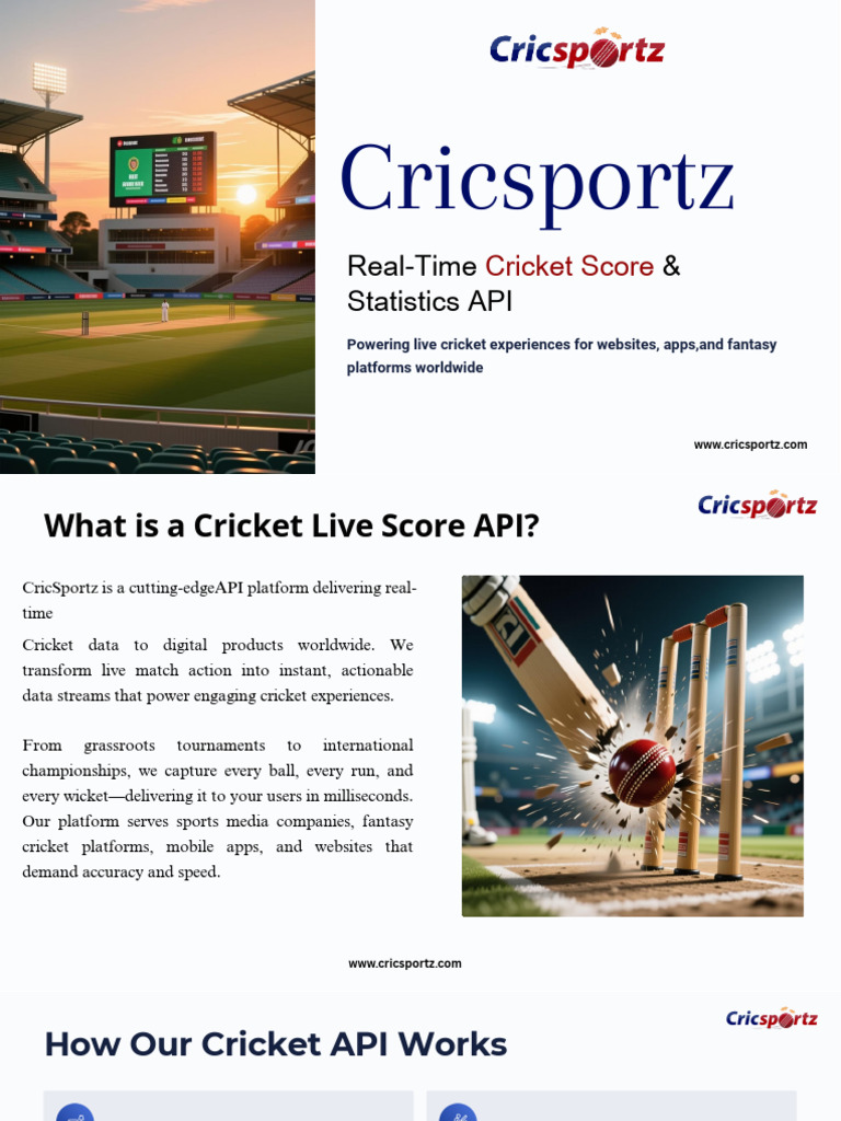Real-Time Cricket Score API Solutions | PDF | Cricket | Information ...
