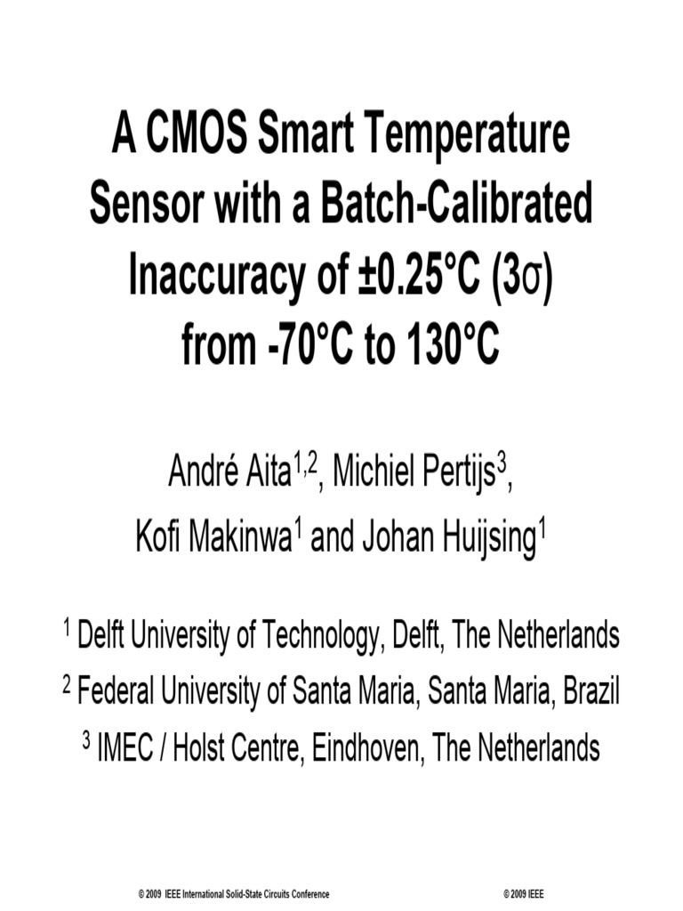 CMOS Smart Temperature Sensor Design | PDF | Cmos | Sensor