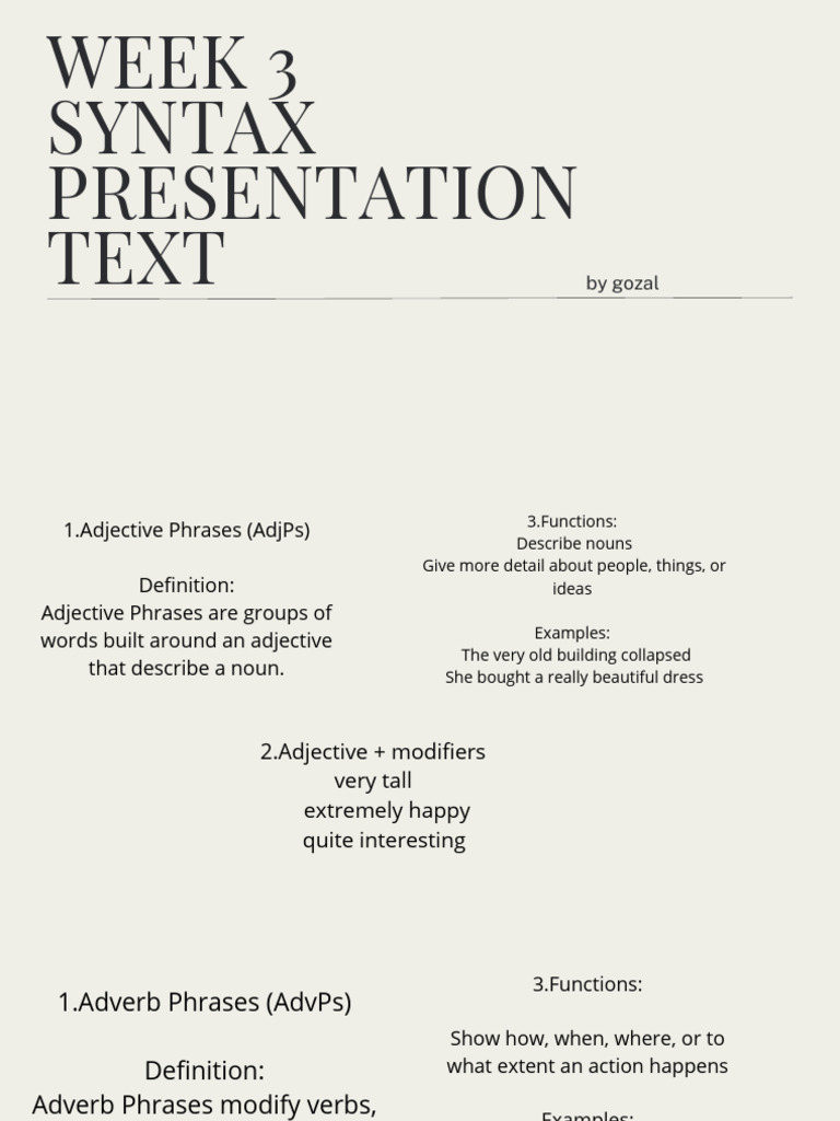 Understanding Phrases in English Grammar | PDF | Adverb | Phrase