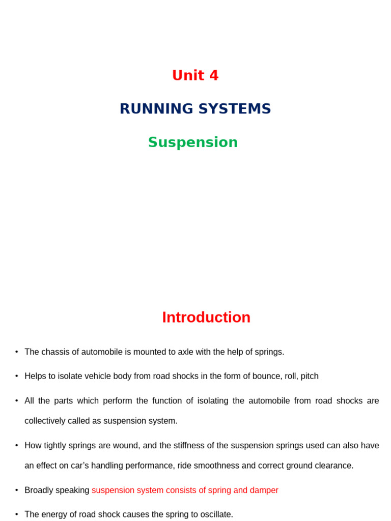 Running system automobile | PDF | Vehicle Technology | Transportation ...