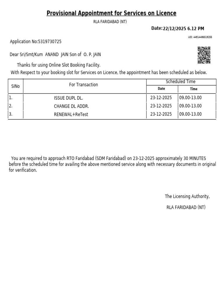 Provisional Appointment for DL Services | PDF