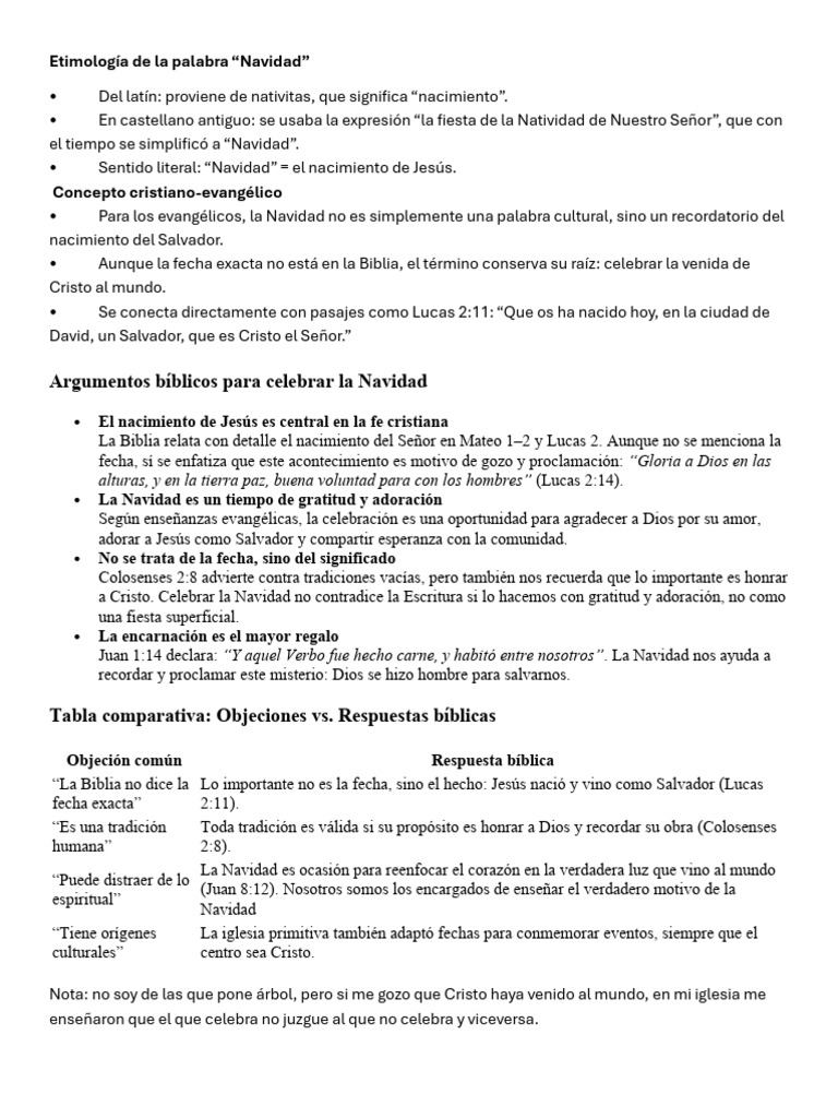 Etimología y significado de la Navidad | PDF | Natividad De Jesus | Navidad