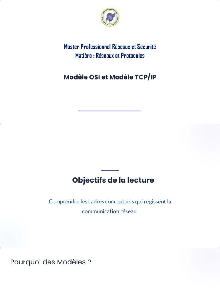 Modèles OSI et TCP/IP en Réseaux | PDF | Suite des protocoles Internet ...