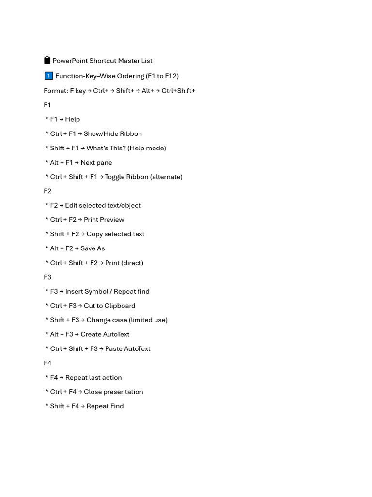 PowerPoint Shortcut Key Guide | PDF | Keyboard Shortcut | Visual Basic ...