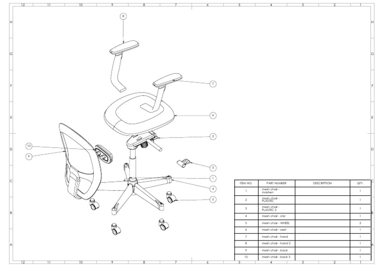 Mesh Chair Parts Inventory List | PDF