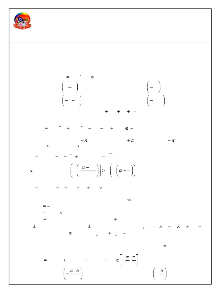 Mathematics Revision Assignments | PDF | Function (Mathematics) | Tangent