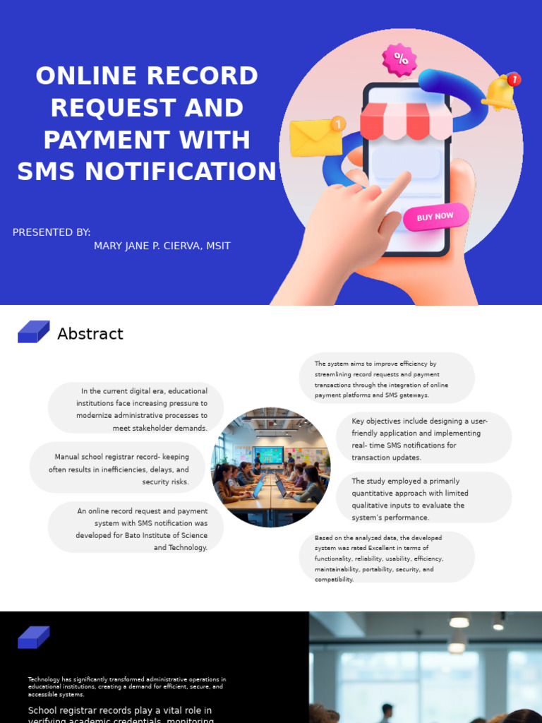 Online Record Request and Payment With SMS Notification | PDF ...