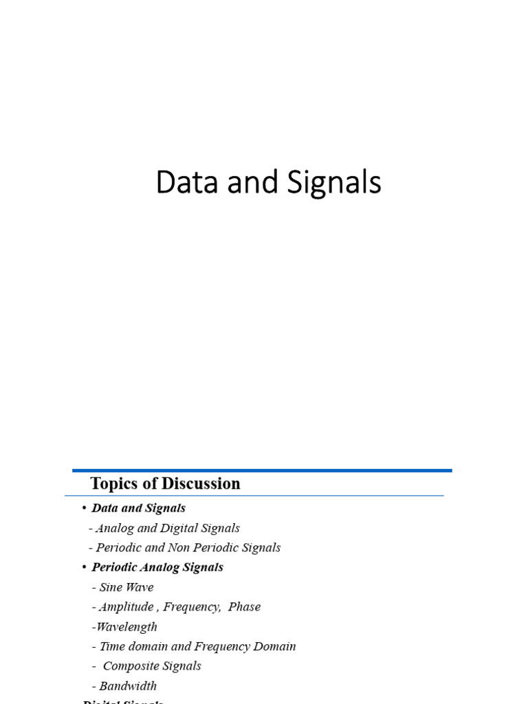Understanding Data and Signal Types | PDF | Phase (Waves) | Waves