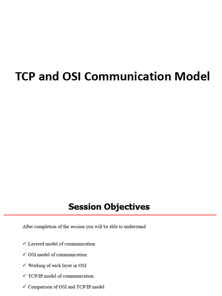 4.TCP and OSI Model | PDF | Osi Model | Internet Protocol Suite