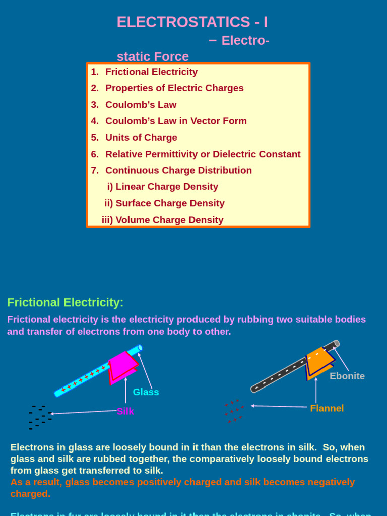 Understanding Electrostatics Concepts | PDF | Electric Charge ...