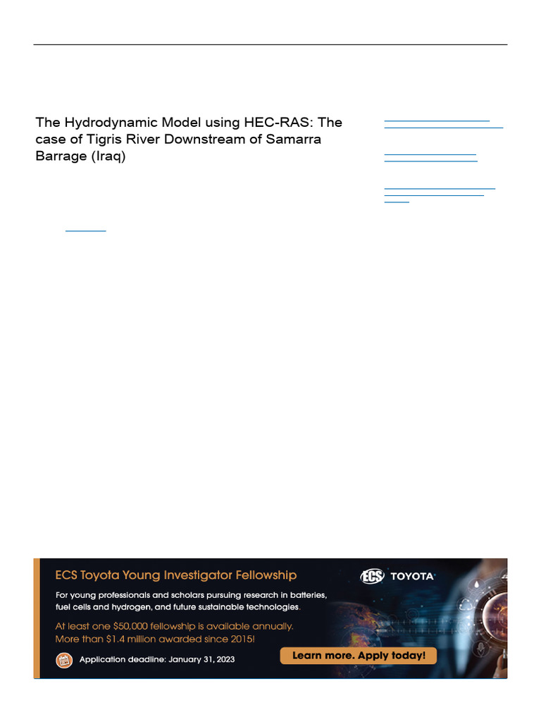 HEC-RAS Hydrodynamic Model for Tigris | PDF | Tigris | Physical Geography