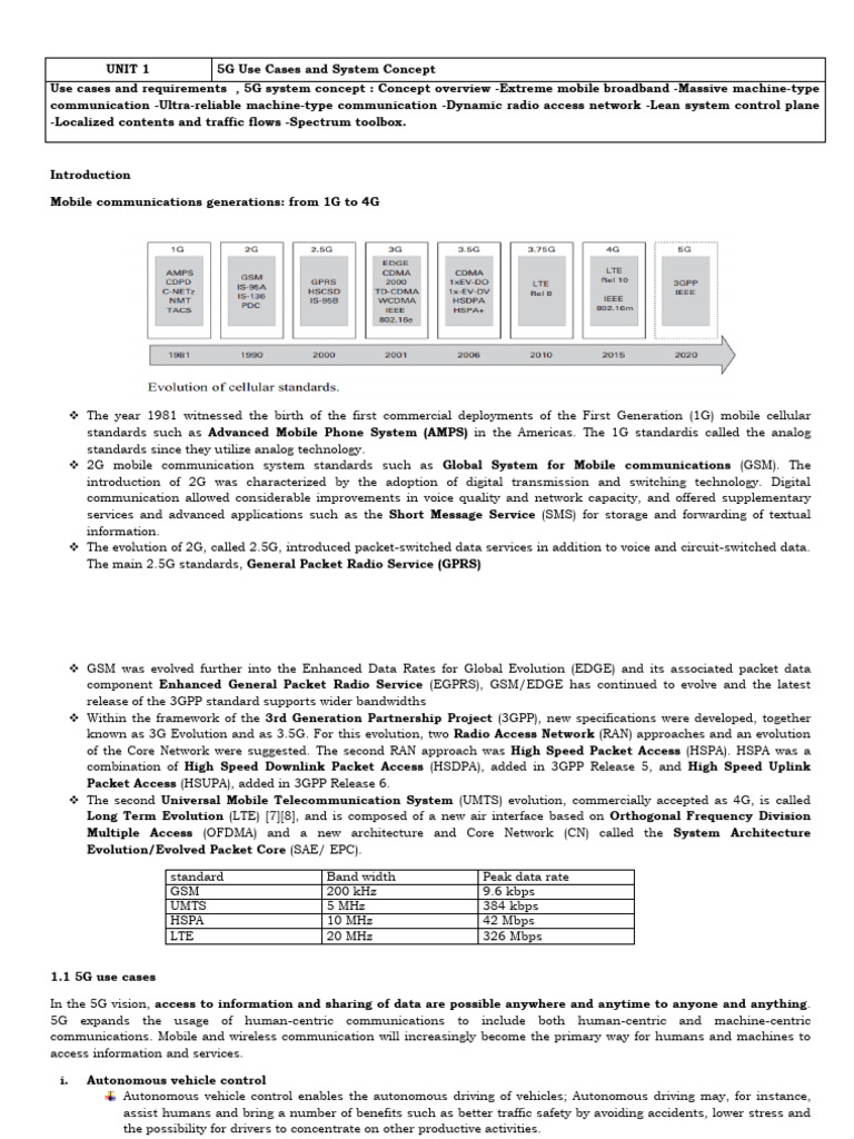 5G Use Cases and System Concepts | PDF | High Speed Packet Access ...