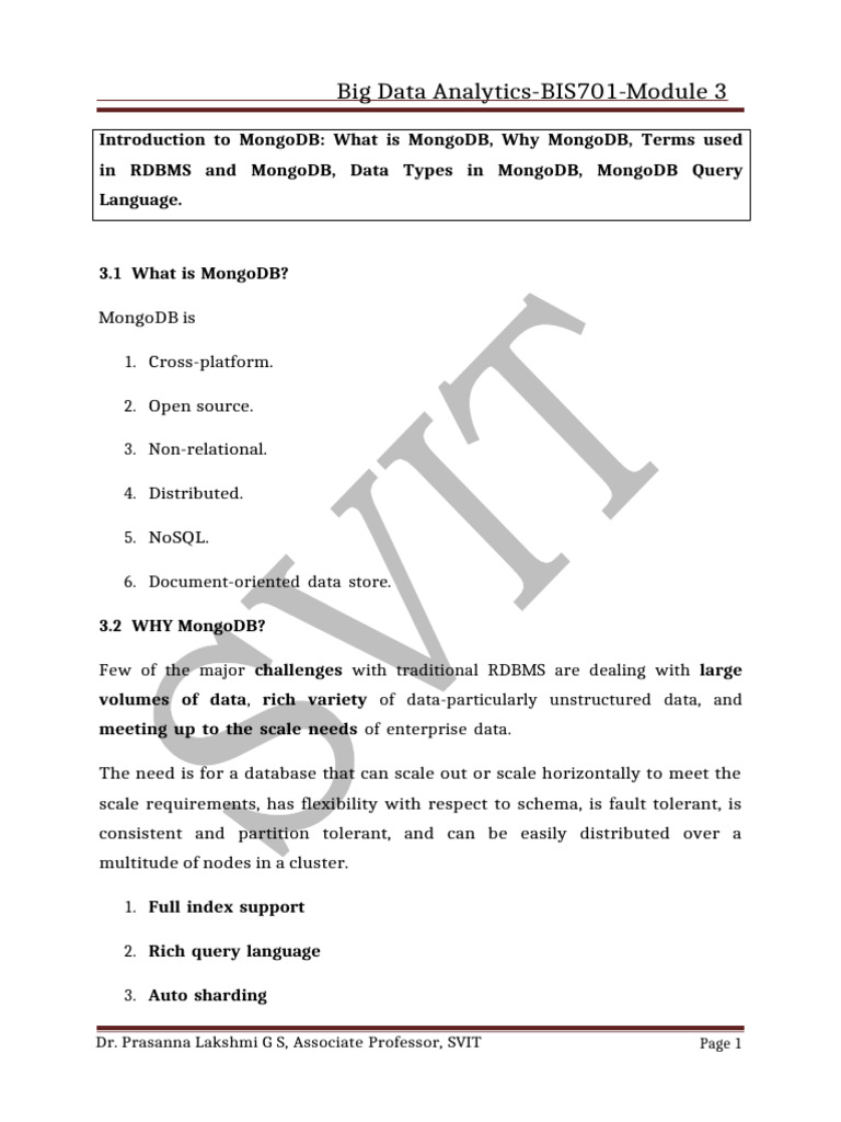 Module-3 | PDF | Mongo Db | Relational Database