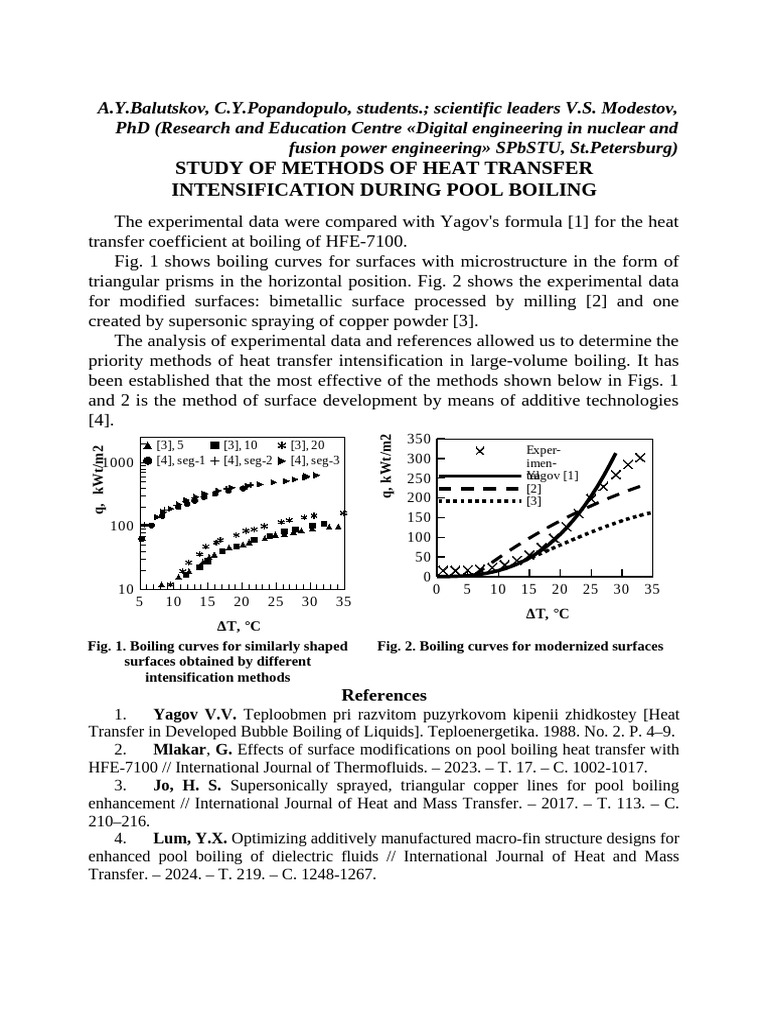 Heat Transfer Intensification in Pool Boiling | PDF | Boiling ...
