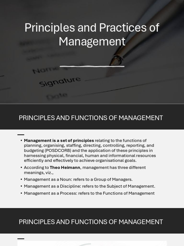 Management Principles and Functions Explained | PDF | System | Forecasting