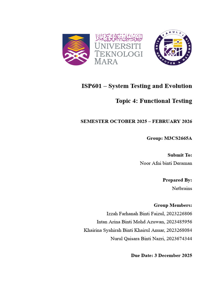 Functional Testing in Software Development | PDF | Software Testing ...