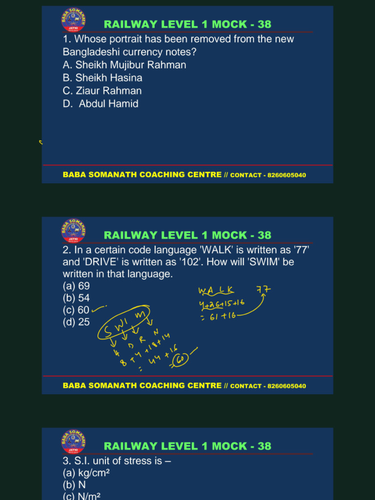 Rrb Group d Mock 38 Analysis | PDF