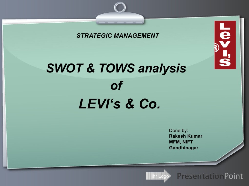 LEVI's SWOT and TOWS Analysis | PDF | Logos | Swot Analysis