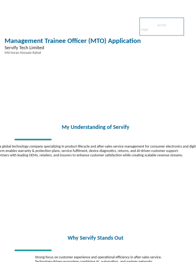 Servify MTO Custom Designed | PDF | Customer Experience | Business