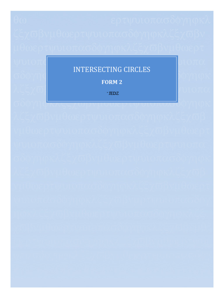 INTERSECTING CIRCLES(MS) | PDF | Area | Angle