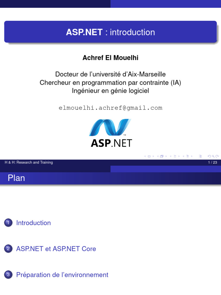 Introduction à ASP.NET et ASP.NET Core | PDF | Modèle-vue-contrôleur ...