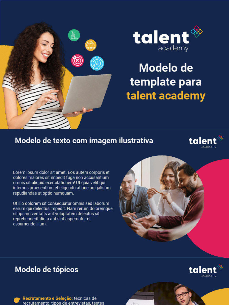 Modelo de Template para Talent Academy | PDF | Empresa Startup ...