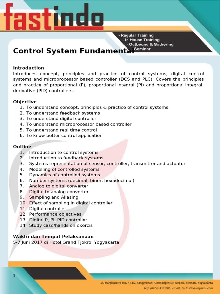 EL10. Control System Fundamental | PDF