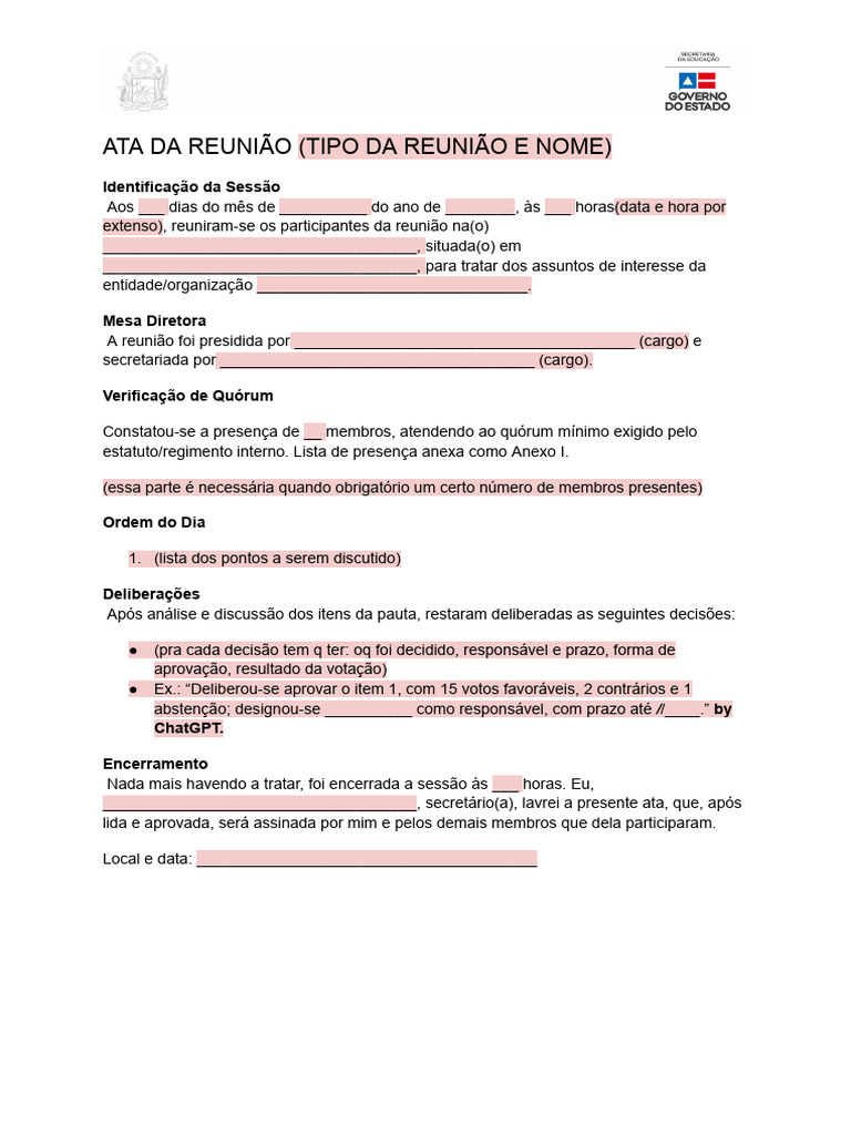 Modelo Ata's | PDF