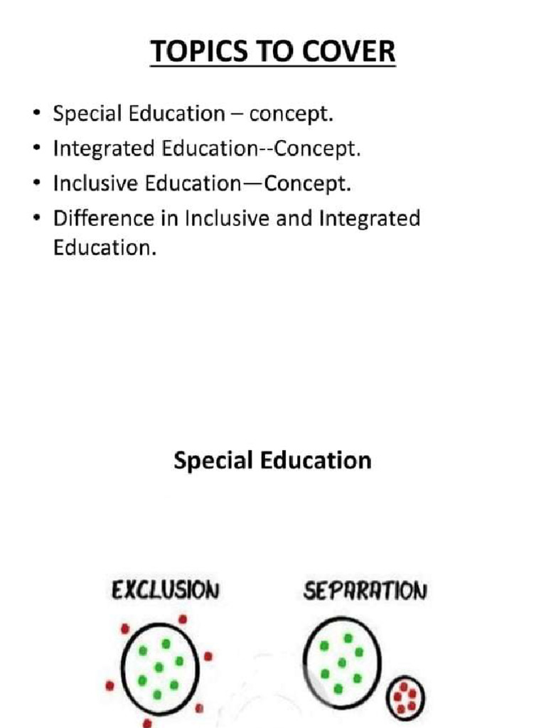 Segregation ,Integration & inclusive education | PDF