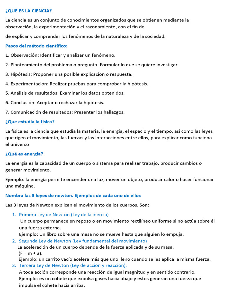 Fundamentos de la Ciencia y Física | PDF | Fuerza | Las leyes del ...