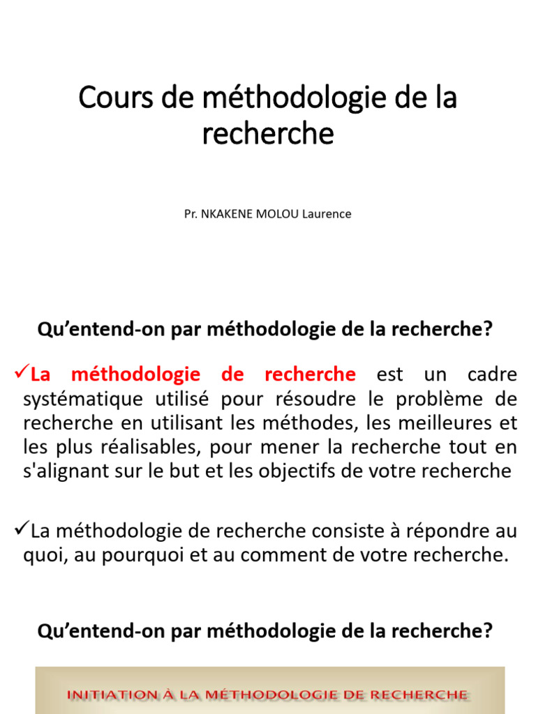 Méthodologie de la recherche scientifique | PDF | Observation | Données