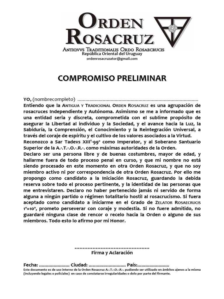 Compromiso Preliminar | PDF