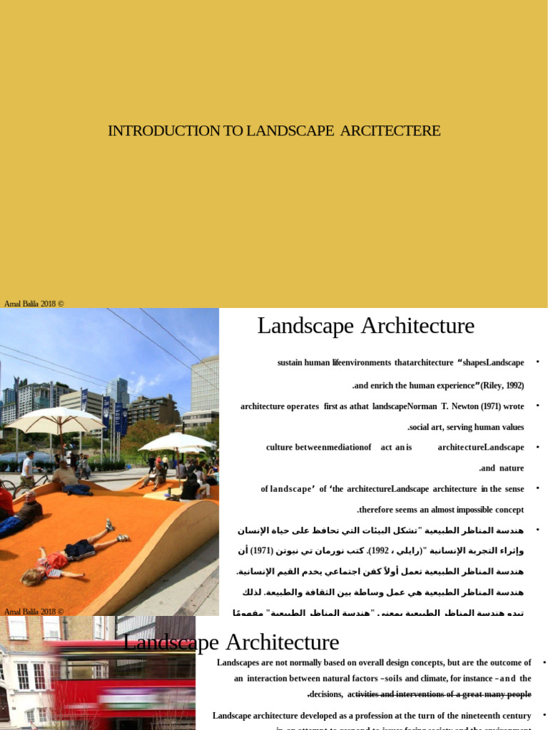 Week 1 2, Introduction To Landscape Architecture | PDF
