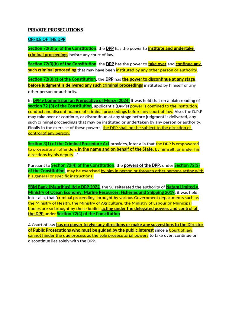 Private Prosecutions | PDF | Prosecutor | Criminal Procedure In South ...