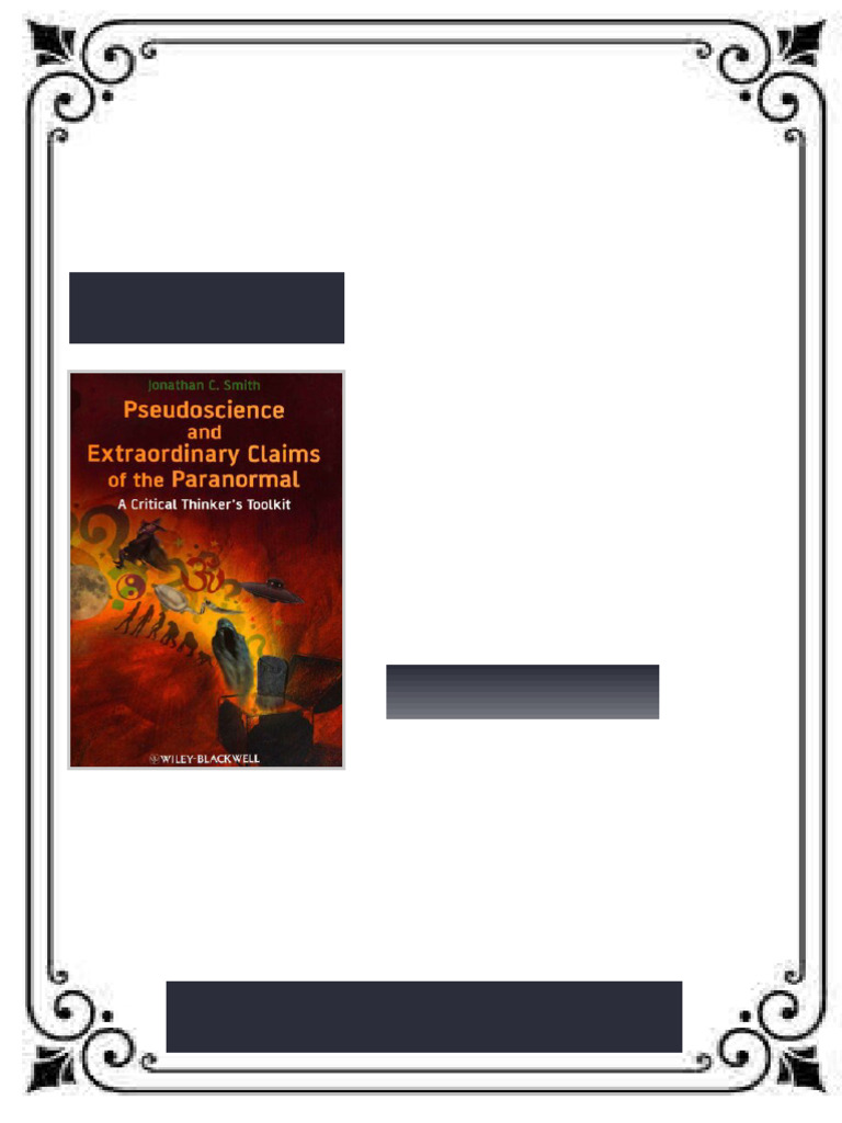 Pseudoscience and Extraordinary Claims of the Paranormal A Critical ...