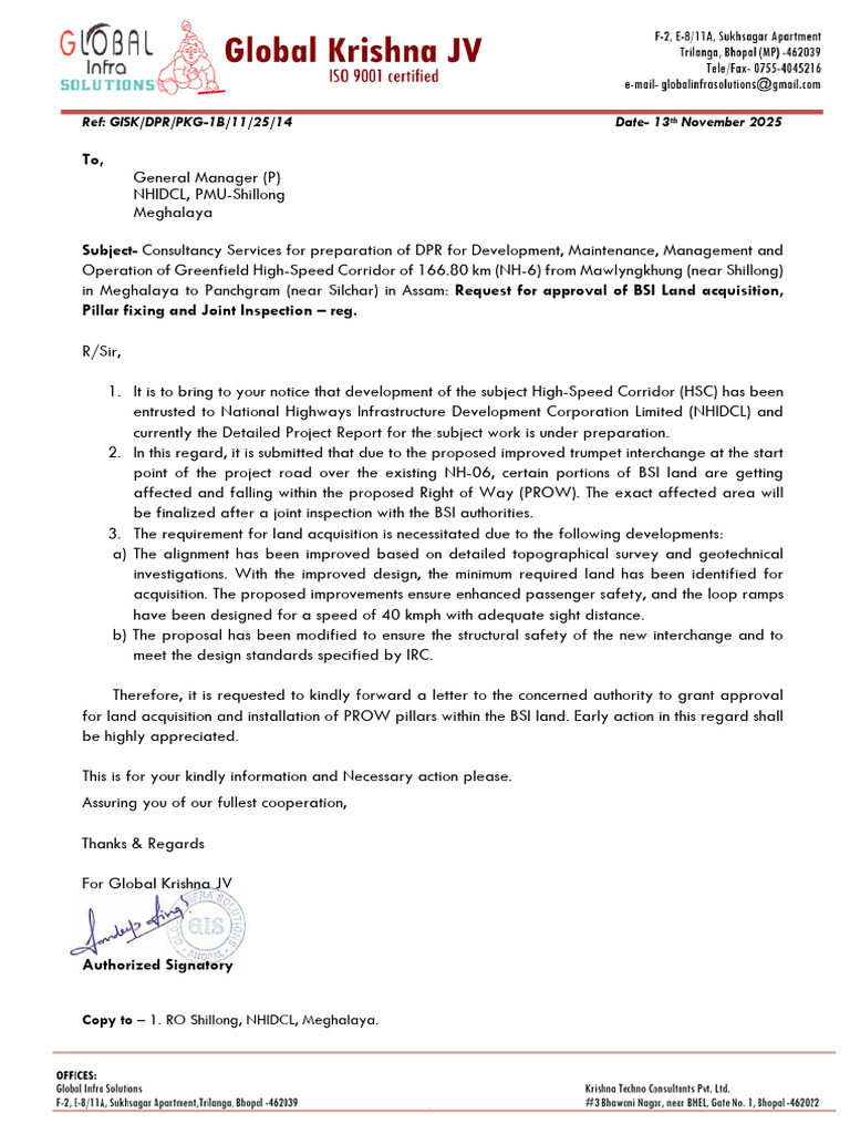 11.25.14 HSC - Request For Permission of BSI Land Acquisition, Pillar ...