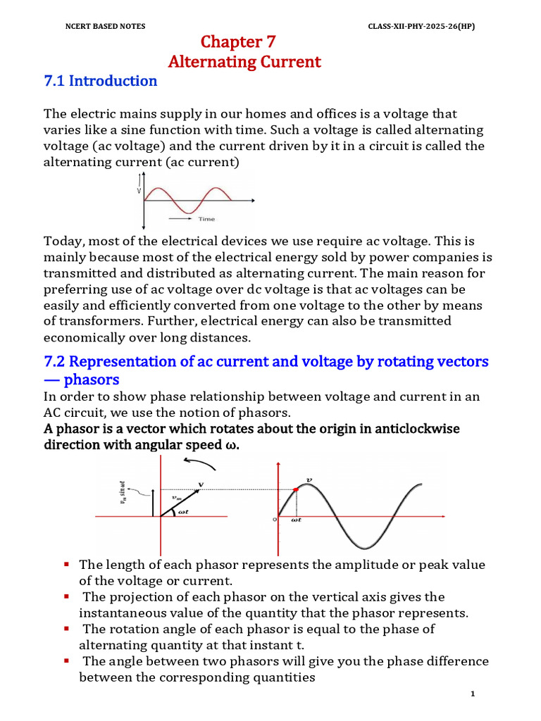 Understanding Alternating Current Basics | PDF | Transformer | Inductor