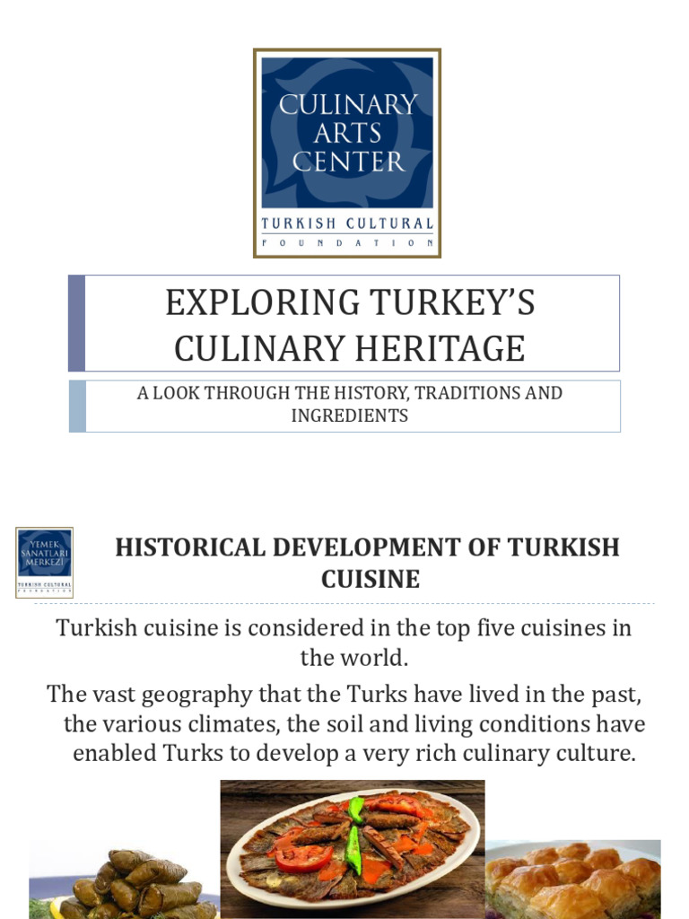 Turkish Culinary Heritage Overview | PDF | Turkish Cuisine | Cooking