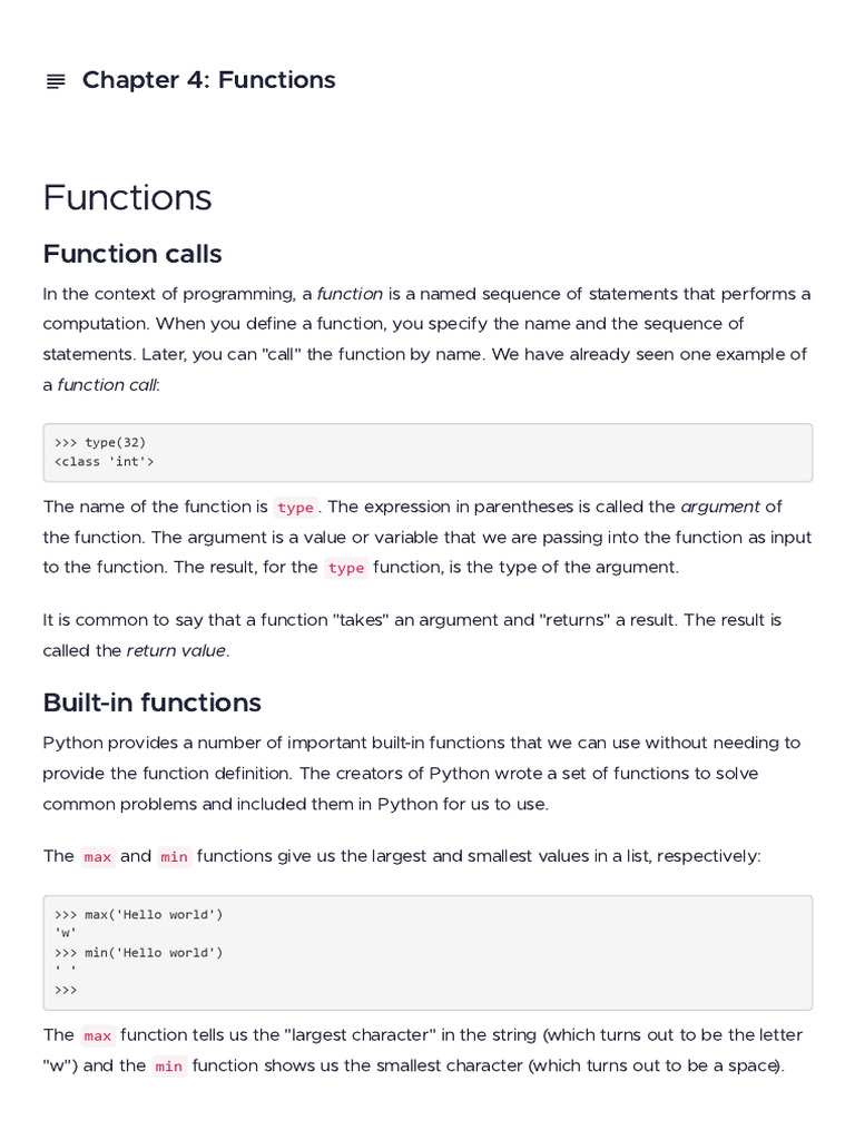 Understanding Python Functions | PDF | Parameter (Computer Programming ...