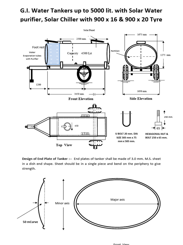 Tanker End Plate Design Specifications | PDF | Mechanical Engineering