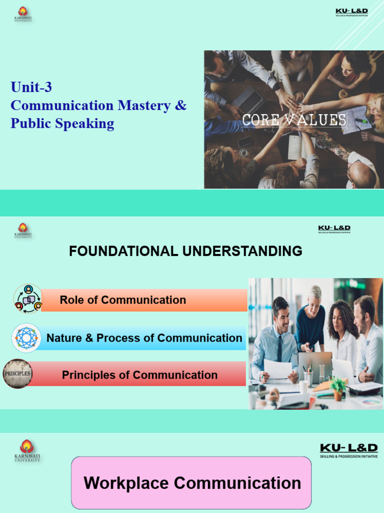 Communication Mastery & Public Speaking Guide | PDF | Nonverbal ...