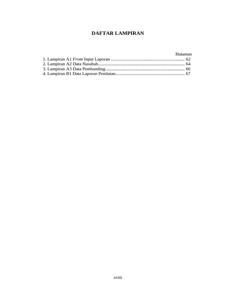 Daftar Lampiran | PDF