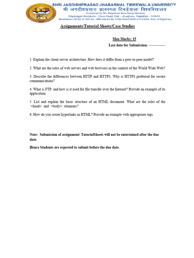 Assignment Web Technology | PDF