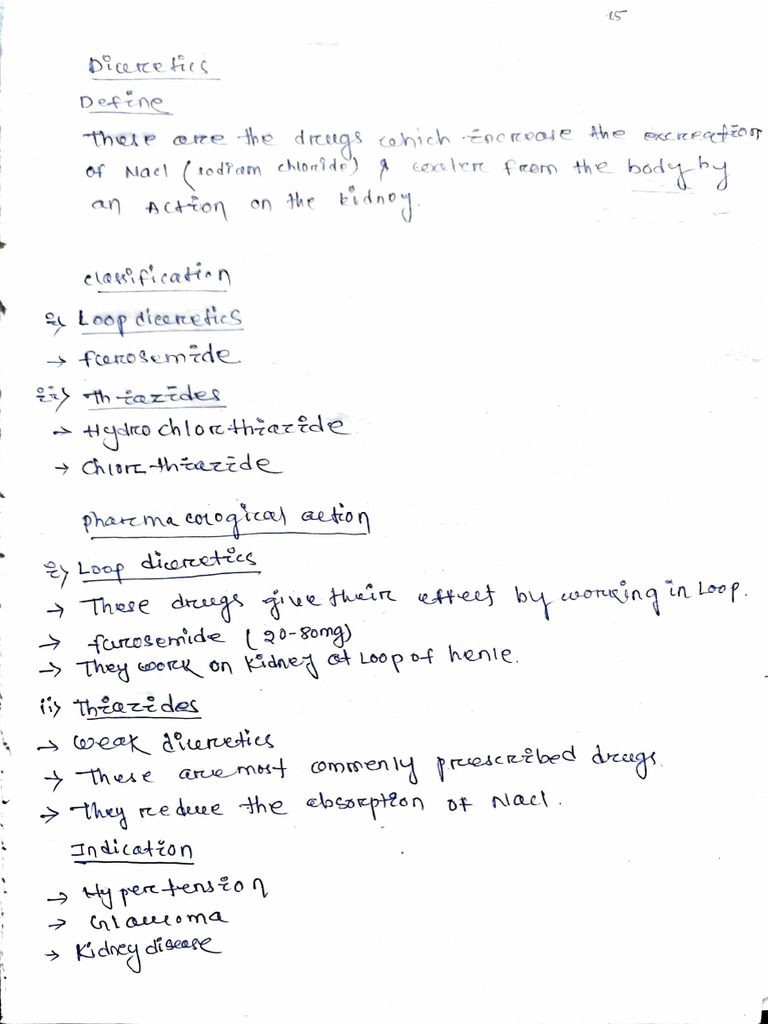 Overview of Loop Diuretics and Their Uses | PDF