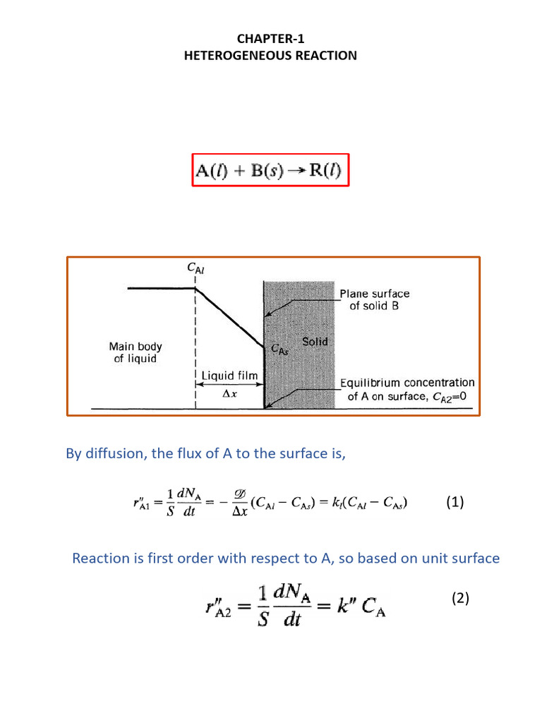Heterogeneous Reaction Rate Analysis | PDF