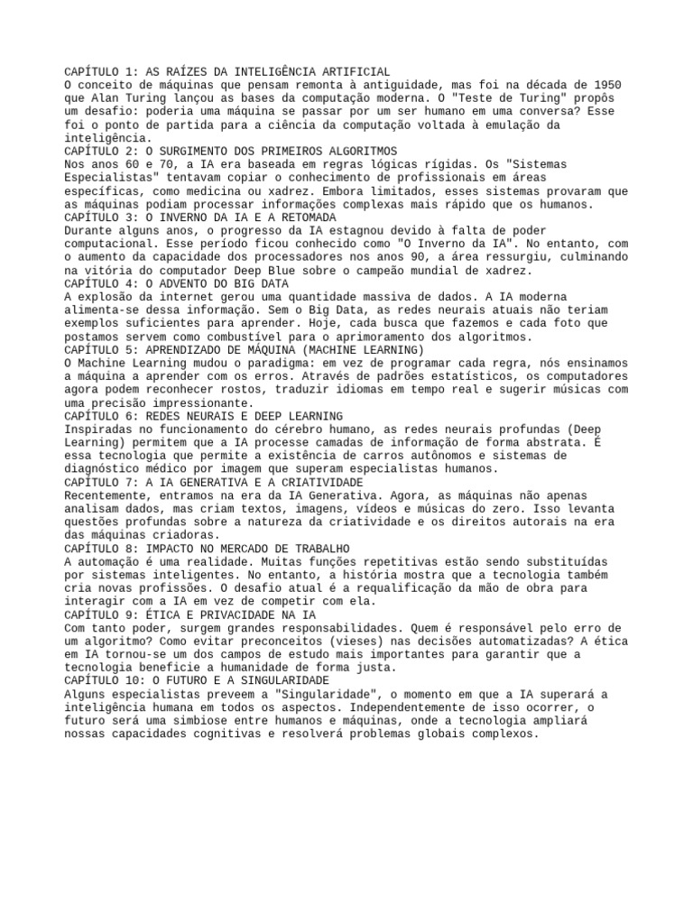 História e Futuro da Inteligência Artificial | PDF | Inteligência ...